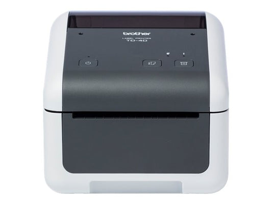 BROTHER TD-4520DN Label printer direct thermal Roll 118mm 300x300dpi 152mm/sec USB 2.0 LAN serial grey white