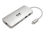 EATON TRIPPLITE USB-C Dock 4K HDMI USB 3.2 Gen 1 USB-A/C Hub GbE Memory Card 60W PD Charging
