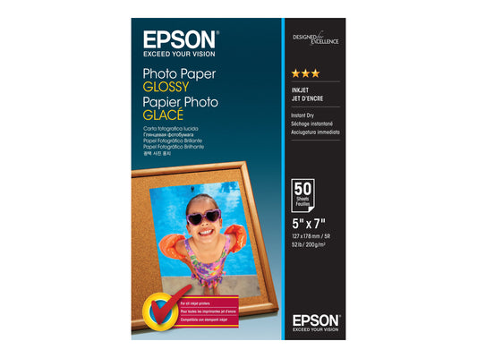 EPSON PHOTO papier brillant 200g/m2 130x180mm 50 feuilles pack de 1