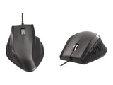 TNB ERGO Line Wired Ergonomic Mouse Black Optimized Design For Comfortable Use