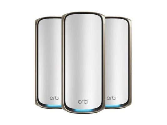 NETGEAR Orbi 970 series Quad-Band WiFi 7 Mesh System White 27Gbps 3 pieces 1year