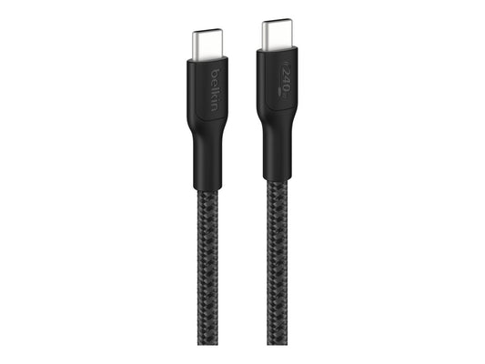 BELKIN USB-C TO USB-C 240W 2.0 BRAIDED PCR 3M BLACK