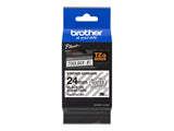 BROTHER P-TOUCH TZE-S151 noir sur clear 24mm extra gluey