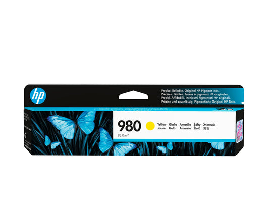 HP 980A original Ink cartridge D8J09A yellow standard capacity 83ml 6.600 pages 1-pack Office jet Enterprise