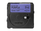 BROTHER 12MM Black on Purple BTAGF31 Ribbon