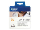 BROTHER P-TOUCH DK-11219 die-cut round label 12x12mm 1200 labels