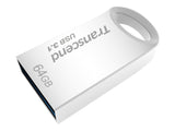 TRANSCEND 64Go Clé USB USB 3.1- Boîtier métallique