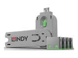 LINDY Clé USB et 4 bloqueurs de ports USB Vert
