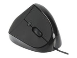 MCL Souris USB optique 1600 DPI ergonomique pour droitier - Noire