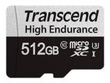 TRANSCEND 512Go microSD w/adapter UHS-I U3 High Endurance