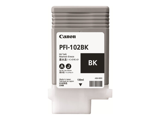 CANON PFI-102BK cartouche encre teintée noir capacité standard 130ml pack de 1