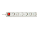 LINDY 6 way Mains Gang Socket with switch FR France