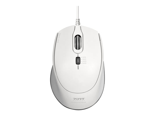 PORT DESIGNS Mouse Office Pro Silent Wired - White