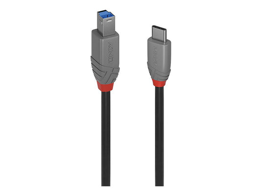 LINDY 2m USB 3.2 Type C to B Cable Anthra Line
