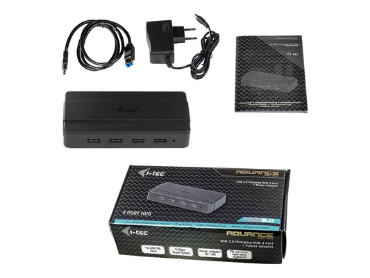 I-TEC USB 3.0 Advance Charging HUB 4 with power adapter 7xUSB Chargingport. For Tablets Notebooks Ultrabooks PC