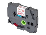 BROTHER P-TOUCH TZE-242 rouge sur blanc 18mm