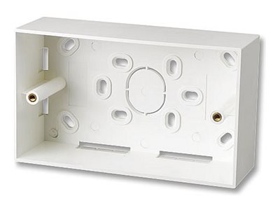 LINDY Surface wall box double UK 147x86x47 white