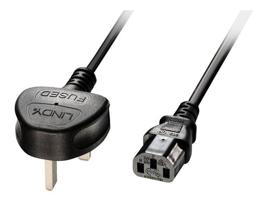 LINDY 5m IEC mains lead UK