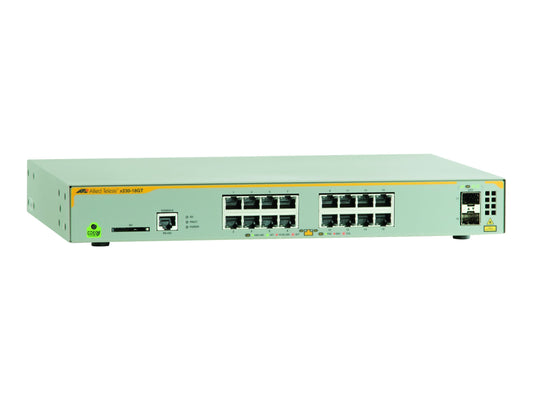 ALLIED L2+ managed switch 16x 10/100/1000Mbps POE+ ports 2x SFP uplink slots 1 Fixed AC power supply
