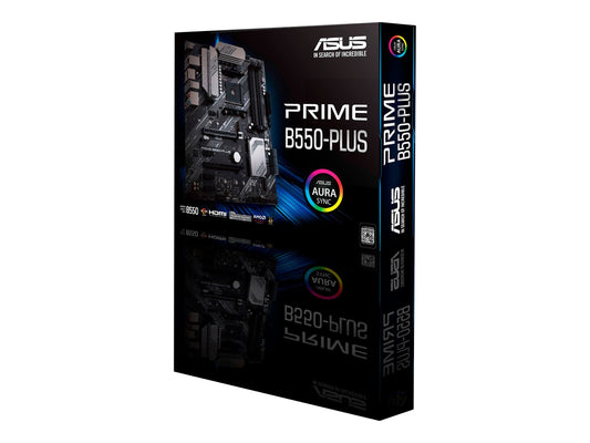ASUS PRIME B550-PLUS AMD AM4 Socket ATX DDR4 3rd Gen AMD Ryzen Dual M.2 PCIe 4.0 1 Gb Ethernet USB 3.2 Gen 2 Type-A and Type-C