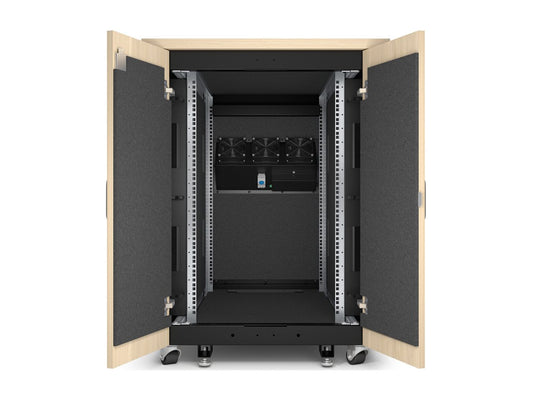APC NetShelter Soundproof Server Rack 17U 230V 1000H x 750W x 1134D mm Maple