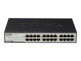 D-LINK SWITCH 24 PORTS 10/100/1000 MBPS RACKABLE - NON MANAGEABLE