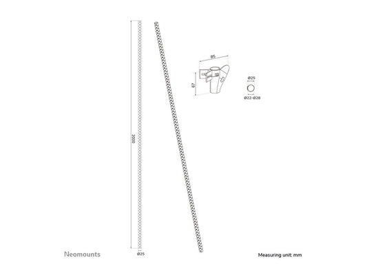 NEOMOUNTS Spiral Cable Wrap 25mm multiple cables white