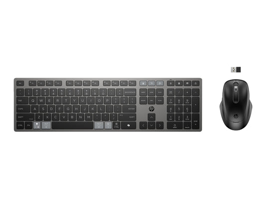 HP 725 Multi-Device Rechargeable Wireless Keyboard and Mouse Combo French SmartBuy