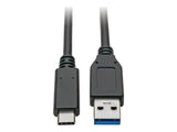 EATON TRIPPLITE USB-C to USB-A Cable M/M USB 3.1 Gen 2 10Gbps USB-IF Certified Thunderbolt 3 Compatible 3ft. 0.91m