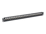 EATON TRIPPLITE 24-Port 1U Rack-Mount STP Shielded Cat6a Feedthrough Patch Panel RJ45 Ethernet TAA
