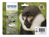 EPSON 2LB T0895 ink cartridge black and tri-colour standard capacity 16.3ml 1-pack blister without alarm