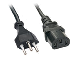 LINDY IEC-Mains lead 2m Swiss Plug to IEC C13