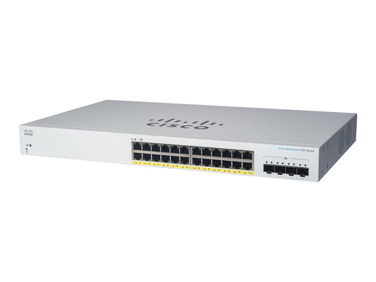 CISCO Business Switching CBS220 Smart 24-port Gigabit Full PoE 382W 4x10G SFP+ uplink