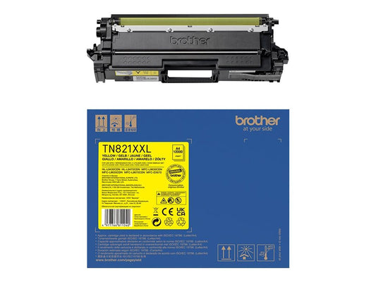 BROTHER TN-821XXLY Ultra High Yield Yellow Toner Cartridge for EC Prints 12000 pages