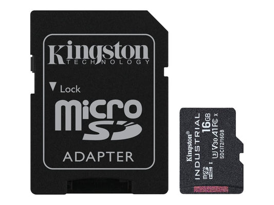 KINGSTON 16Go microSDHC Industrial C10 A1 pSLC Card + SD Adapter