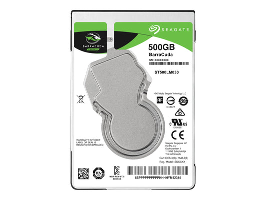 SEAGATE Barracuda 500GB HDD SATA 6Gb/s 5400rpm 2.5inch 7mm height 128Mb cache BLK