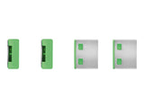 LINDY Clé USB et 4 bloqueurs de ports USB Vert