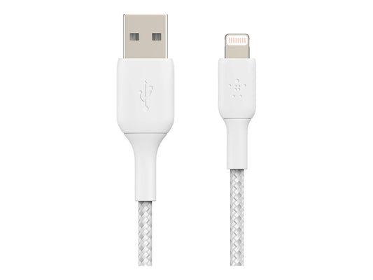 BELKIN BOOST CHARGE USB-A to Lightning Cable Braided 3M White