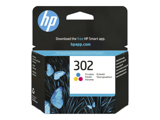 HP 302 original Tri-color Ink cartridge F6U65AE 301 Blister