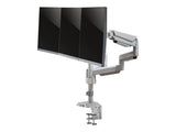 EATON TRIPPLITE Triple-Display Flex-Arm Desktop Clamp for 17inch to 30inch Flat-Screen Displays - USB and Audio Ports Aluminum