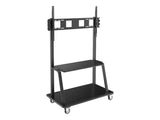 EATON TRIPPLITE Heavy-Duty Rolling TV Cart for 60inch to 105inch Flat-Screen Displays Locking Casters Black