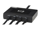 EATON TRIPPLITE 4-Port Presentation Adapter 4K 60Hz 4:4:4 HDMI DP USB-C and 1080p VGA to HDMI Built-In Cables