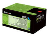 LEXMARK 802C cartouche de toner cyan faible capacité 1.000 pages pack de 1 retour program