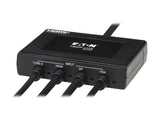 EATON TRIPPLITE 4-Port Presentation Adapter 4K 60Hz 4:4:4 HDMI DP USB-C and 1080p VGA to HDMI Built-In Cables