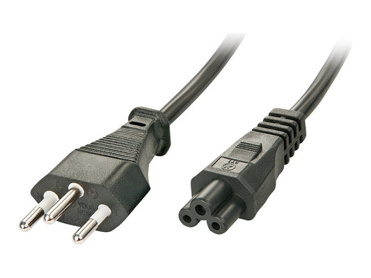 LINDY 2m Swiss to IEC C5 Power Cable
