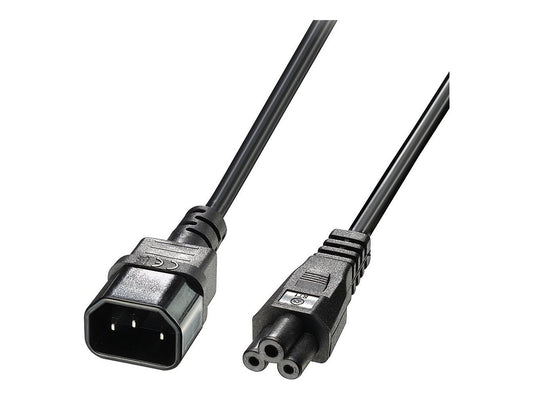 LINDY IEC C14 to C5 Ext Cable IEC C14 to C5 Cloverleaf 1m