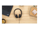 LENOVO - Gen 2 - Micro-casque - sur-oreille - filaire - USB-C - noir - certifié Zoom
