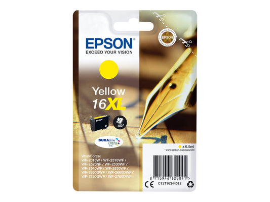 EPSON 1LB 16XL ink cartridge yellow high capacity 6.5ml 450 pages 1-pack RF-AM blister multi tag w/s