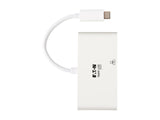 EATON TRIPPLITE USB-C Multiport Adapter - 4K HDMI USB-A Port GbE 60W PD Charging HDCP White