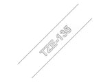 BROTHER P-TOUCH TZE-135 blanc sur clear 12mm